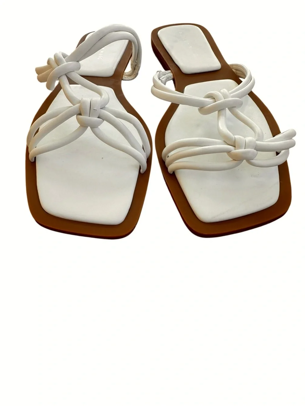 Azalea Wang White Knotted Sandals